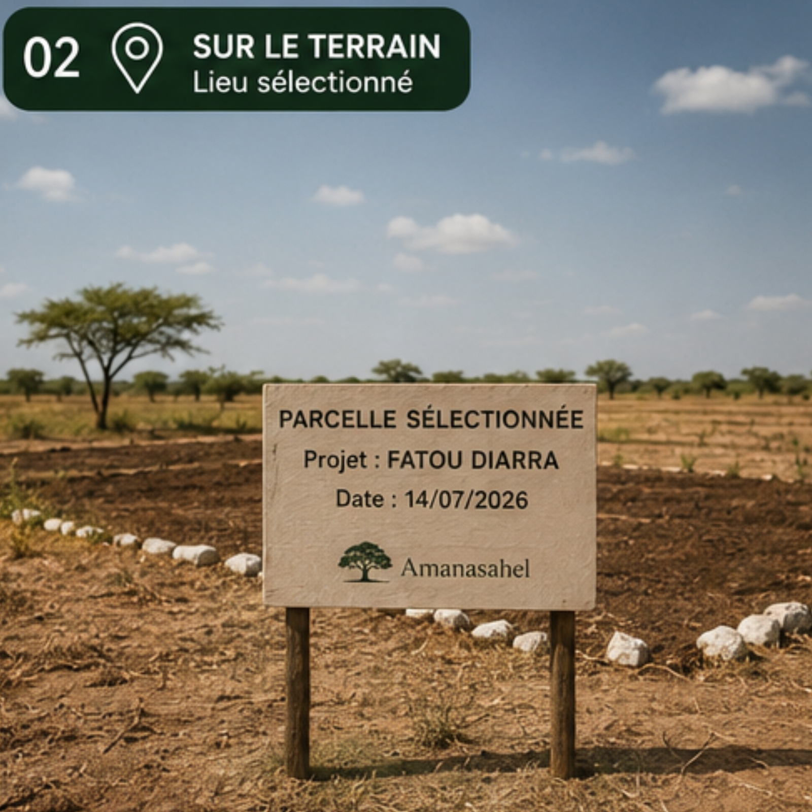Le terrain adapté est identifié.